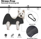 Dog Grooming Arm for Table, 42" H, 27-39" W with Hammock & 2 No-Sit Loops | Adujustable, Heavy Duty, Portable Pet Grooming Station with clamp for Nail Trimming, Cats & Dogs at Home