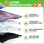 Hompet Cat Litter Mat 2 Pack, 19x30 Machine Washable Trapping Mats for Cats, Super Absorbent & Urine-Proof Cat Litter Box Mat for Floor, Waterproof & Non Slip Kitty Litter Rug
