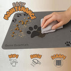 Quinn Essentials Dog Water & Feeding Mat Fast-Dry Diatomaceous Stone Tray for Bowls, Anti-Slip, Spill Control, Cleaner Area, Cat Feeding Tray, Travel Pet Mat