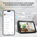 AMOROM Indoor Camera 2K, Alexa Camera for Baby/Elderly/Pet Monitoring | AI Smart Detection & Alarm, 2-Way Audio, Night Vision, 2.4G & 5G WiFi App Control, Cloud & SD Card Storage, 1 Pack