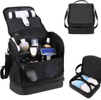 Dog&Cat Grooming Supplies Bag,Adjustable Compartments Grooming Bag for Pet | Wall Mounted Dog Grooming Bag/Cat Grooming Bag for Dog Clippers/Wipes/Hair Remover/Nail Trimmer/Brush/Comb/Shampoo