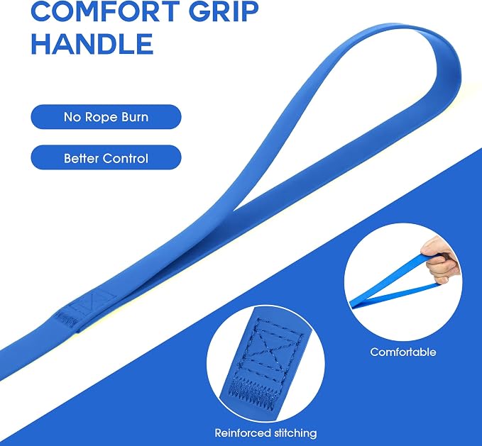 Wolfone Waterproof Dog Leash 40FT Long Line Recall Training Lead | Outdoor Dog Leash Waterproof PVC coated training rope with easy clean design great for recall swimming and adventures