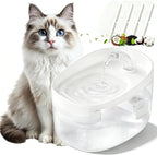 Cat Water Fountain, 74oz/2.2L, Automatic Pet Water Fountain Dual Flow Modes | Pet Water Fountain for Cats Inside, Cat Water Bowl Dispenser for Cats, Dogs, & Small Animals, with 4 Replacement Filters