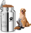 30Lbs Stainless Steel Dog Food Container，Metal Dog Food Storage Container