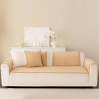 Velvet Washable Dog Couch Cover, Non-Slip Waterproof Pet Sofa Protector for Cushion Sectional, L-Shaped Sofa & Loveseat, Machine Washable(1PC/27.6"x90",Khaki)