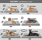 Patas Lague Orthopedic Large Dog Bed Washable Pet Crate Mat 36''X24'' Grey | Egg-Crate Foam Dog Couch For Large Sized Dogs, Waterproof Removable Cover, Soft Pet Bed With Nonskid Bottom