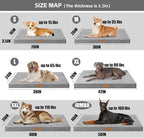 Patas Lague Orthopedic Large Dog Bed Washable Pet Crate Mat 42''X28'' Grey | Egg-Crate Foam Dog Couch For Large Sized Dogs, Waterproof Removable Cover, Soft Pet Bed With Nonskid Bottom