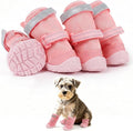 Breathable Hot Pavement Dog Shoes for Small & Medium Dogs(Pink, 1# | Adjustable Double Strap and Non-Slip Dog Boots Paw Protectors for Walking Running Hiking, Soft Comfortable Safe Easy to Wear