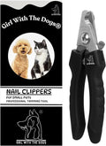Pet Nail Clippers by Girl With The Dogs, Nail Clippers for Grooming and Claw Care for Cats/Dogs (Small)