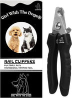 Pet Nail Clippers by Girl With The Dogs, Nail Clippers for Grooming and Claw Care for Cats/Dogs (Small)