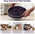 LOOBANI 4.5 Cups Ceramic Slow Feeder Dog Bowls Giant Dogs with Grip Handles | Heavy Ceramic, Stay in Place, Healthier Eating, Durable & Easy-Clean, Foam-Protected, Perfect for Fast-Eating Large Breeds