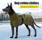 Barkworthies Dog Raincoat - Waterproof Winter Jacket with Velvet Inner, Reflective Strip, Black XS