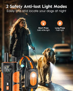 SLOPEHILL Dog Shock Collar,4200FT Dog Training Collar with Remote,Orange | IP68 Waterproof e Collar with Beep,Vibration,Safe Shock,Light,No Shock Mode,Shock Collar for Small Medium Large Dog 8-140lbs