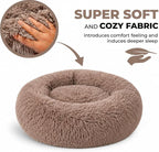 Whiskers & Friends Pet Beds for Small Dogs, Fluffy Orthopedic, Washable | Puppy Calming Beds, Small Dog Bed for Crate, Round Plush Donut Bed for Pets Under 25 Pounds