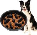 JASGOOD Large Dog Feeder Slow Eating Pet Bowl for Raised Pet Feeders Preventing Choking Food Water Bowl Elevated Diners Replacement Bowl (Black,Large,Fit Opening 8.9"-9.25")
