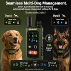 Training Collar for Dogs with Remote Control, Dark Green | 4500FT Range, IPX8 Waterproof, 5-150 Lbs, 4 Training Modes, Security Lock, Dog Training