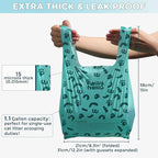 Cat Litter Disposal Bags and Dog Poop Bags with Handle,Cornstarch Based Extra Thick and Guaranteed Leak Proof Poop bags for Kitty and Doggy(180 Count 1.1 Gallon,Unscented)