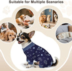 Bienbee Dog Pajamas, 4 Pack Adjustable Onesies for Small to Large Dogs XS | Dog Shedding Suit with Soft Fabric, Breathable & Stretchy, and Adjustable Back Length for Sleeping Lounging and Daily Use