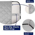 PureFit Reversible Quilted Couch Covers for Dogs Sofa Cover 4 Seater 88" | Light Gray/Light Gray, Water Resistant Couch Protector, Washable Pet Couch Cover with Non Slip and Elastic Straps For Kids