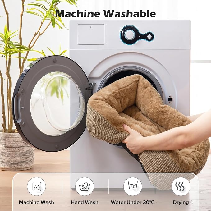 INVENHO Large Dog Beds Large Sized Dog, Washable Orthopedic Warming Soft Sleeping Durable with Anti-Slip Bottom