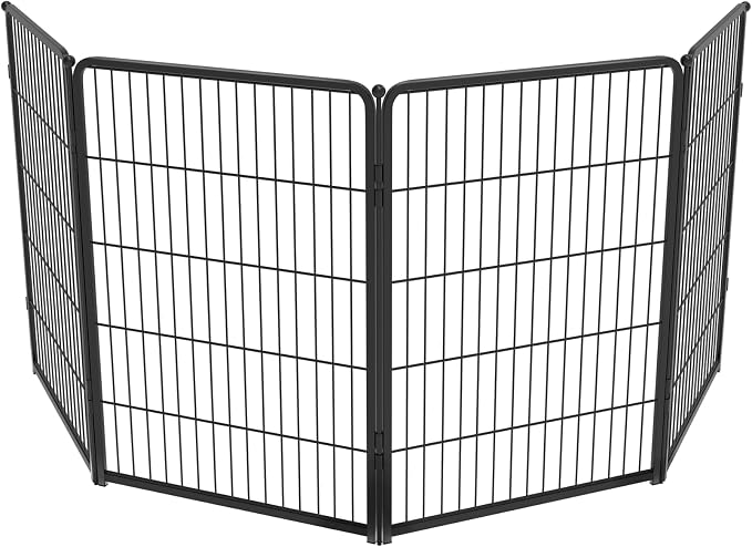 FXW Homeplus Indoor Dog Playpen, 40" H, 4 Panels, for Medium & Large Dogs | Stress-free play, Heavy-duty, Semi-open design, Easy setup, Threshold-free gate, Expandable, Patented