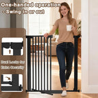 41" Extra Tall Baby Gate for Big Dog No Jumping Over,54.7-63.0" Wide Pet Safety Gate Indoor for Doorways No Drilling,Auto Close Child Puppy Gates for Stairways Pressure Mounted (Black)