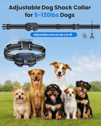 Shock Collar for 3 Dogs, Dog Training Collar with Remote, Rechargeable | Dog E-Collar Beep/Vibration/Shock/LED Light, 3300FT Long Range, IPX8 Waterproof, Fits Small Medium Large 5-120Lbs