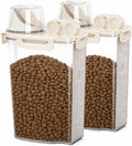 2 Lbs Small Cat Dog Food Storage Container for Bird Seed, Pet Food, 2 Pack | 2QT Versatile Dry Food Bin Portable Dispenser with Wide-Mouth Pour Spout for Rice, Flour, Cereal, Storage and Organization