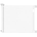 Veraste Retractable Baby Gate for Doorways and Stairs, Mesh Safety Gate for Pet, Indoor & Outdoor Use, One-Hand Operation, Easy Installation, 33.6" Tall, Expands to 55" Wide（White,33.6"x55"