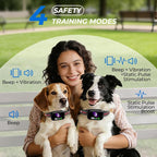 RPZ Automatic Dog Bark Collar for Small Medium Large Dogs 8-150 Lbs, Red | Rechargeable anti barking collar with bark count tracking, 4 training modes, 3 sensitivity levels and IP67 waterproof