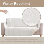 Quilted Recliner Chair Covers, Soft Lazy Boy Chair Covers, Water-Repellent Large Recliner Covers, Pet Friendly Chair Cover for Dogs Cats, Washable Sofa Cover (Recliner 30", Arctic White)