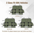 Pet Bench Seat Covers for Trucks, Heavy Duty Nonslip Car Seat Protector with ISOFIX Openings for 1-2 Child Car Seats,Fits Ford 150,Ram 1500,GMC Sierra,Toyota,Ram,Chevrolet Silverado(Green)