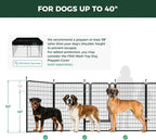 FXW Rollick Dog Playpen, Indoor, Yard & RV Camping, 50" H, 32 Panels | Easy setup, Heavy-duty, DIY layouts, for Ultra Large Dogs, Patented