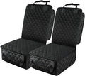 PETICON Waterproof Front Seat Car Cover 2 Pack, Full Protection | Dog Car Seat Cover with Side Flaps, Nonslip Scratchproof Captain Chair Seat Cover Fits for Cars, Trucks, SUVs, Jeep, Black