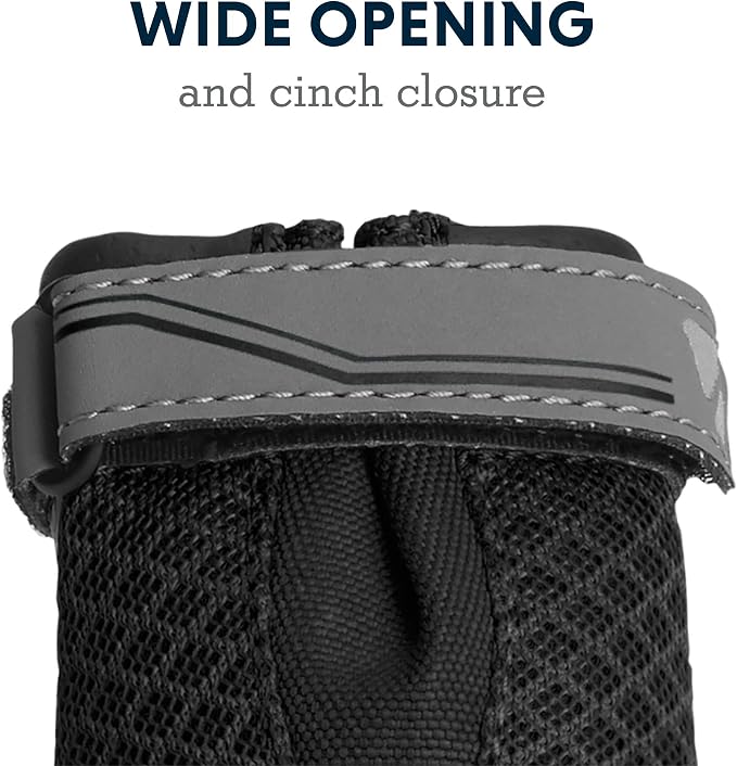 Ruffwear, Grip Trex Dog Shoes, Non-Slip Boots for Hot Pavement & Snow, Weatherproof Paw Protection with Breathable Mesh, Rugged Sole for Hiking, Obsidian Black, 1.50"