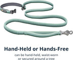 Ruffwear, Roamer Bungee Dog Leash for Running, Biking or Hiking, Can be Used Hand-Held or Hands-Free, River Rock Green, 5.5'-7'