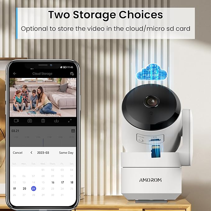 Home Security Cameras, Alexa Camera for Baby/Elderly/Dog/Cat Monitoring | AI Smart Detection & Alarm, 2-way Audio, Night Vision, 2.4G WiFi Control, Cloud & SD Card Storage, Alexa Assistant, 4 Pack