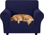XINEAGE Stretch Armchair Slipcover, Non-Slip Pet Couch Cover,Navy Blue | Washable Furniture Protector, Elastic Bottom, Dogs & Cats Friendly, Scratch-resistant, Fast Setup, High Elasticity