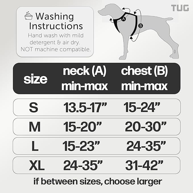 TUG Grab Dog Harness with Built-in Magnetic Traffic Leash (Medium/Green) | Padded Magnetic Traffic Handle | Front & Rear Leash Clips | 4-Point Adjustable Fit | Durable Nylon | Aids No-Pull Training