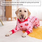 Dog Recovery Suit After Surgery Female Male, Medium Large Dog Neuter Shirt Cone Alternatives Prevent Licking Surgical Onesies (Strawberry, 2XL)