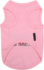 Parisian Pet Dog Shirt – 100% Cotton Shirts for Large Dogs – Pink Sleeveless Puppy Clothes – Lightweight and Breathable Dog Apparel – Girl Dogs Clothes - Stretchy Daddy’s Girl Pet Shirt