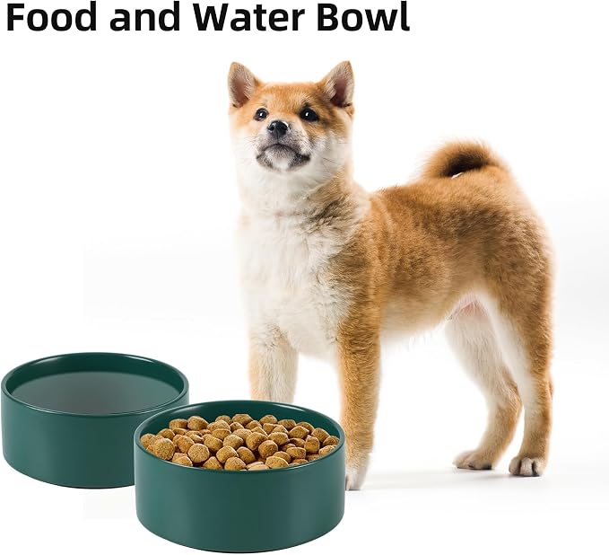 Havniva Ceramic Dog Bowls, 7.3” Dog Food and Water Bowl, Pet Feeding Bowl | Dog Food Bowl for Medium Dogs, Food-Grade Ceramic, Dog Water Bowl with Non-Slip Rubber Base, Large Capacity, Dishwasher Safe