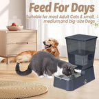 Automatic 5.4L/1.4Gal Pet Waterer, Pet Automatic Dog Water Dispenser Gravity Stainless Steel Water Feeder, Large Capacity Feeding Bowls for Cats and Medium & Large-Sized Dogs