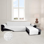 Easy-Going Reversible L-Shape Sectional Couch Cover, X-Large, White/White | Soft Sofa Slipcover For Dogs, Fits Left/Right Chaise Lounge Protector, Water Resistant Mat For Living Room