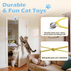 Interactive Cat Toys for Indoor Cats, Remote & 4Modes Automatic Flying Bird | No-Drill Doorway Cat Toy with Adjustable Speed, USB Rechargeable Electric Door Hanging Toy for Bored Kitten and Adult Cat