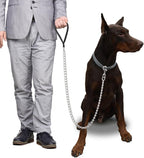 Premium Chain Heavy Duty Dog Leash, 4 ft. x 5.0 mm | Padded Handle for Large & Medium Size Dogs