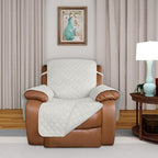 PureFit Reversible Recliner Chair Covers Couch Covers for Dogs, 28 in | Ivory/Ivory, Water Resistant Couch Protector, Washable Pet Couch Cover with Non Slip and Elastic Straps For Kids
