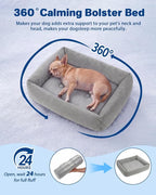 Cooling Dog Bed for Small Medium Cats - Removable Inner Cushion & Reversible Design (Ice‑Silk Cooling Layer | Sherpa Fleece Layer), Non‑Slip Bottom Washable Cooling Mat for Dogs Cats Crates 20" × 14"