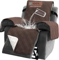 Recliner Cover 100% Waterproof Couch Cover Sofa Cover for Living Room Water Resistant Furniture Protector with Elastic Straps for Pets Dog(Recliner28,Brown)