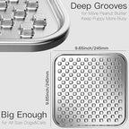Double Layer Stainless Steel Lick Mat for Dogs & Cats, Chew-Proof & Non-Slip, Anxiety Relief, Whisker Friendly, Dishwasher-Safe Slow Feeder Pad[2Pack]